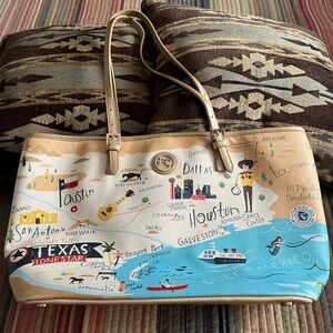 SpartinaTexas Adventure Map Tote Bag